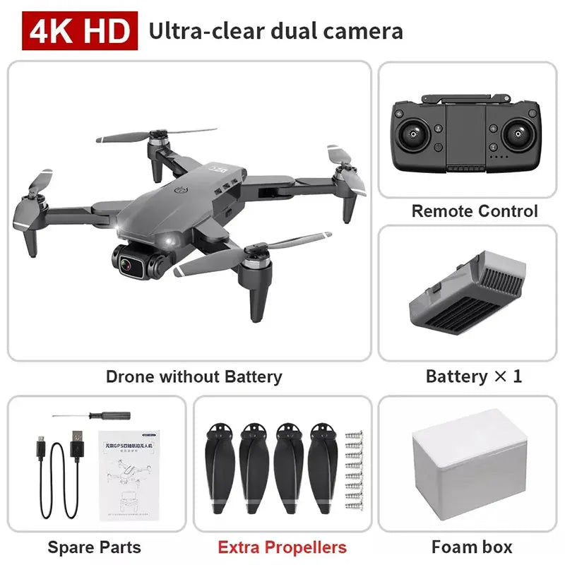 Drone L900 Pro 4K Professional 5G GPS HD Dual Camera Photography Brushless Foldable Quadcopter RC Distance 1.2KM Drones Toys - Uknowucme