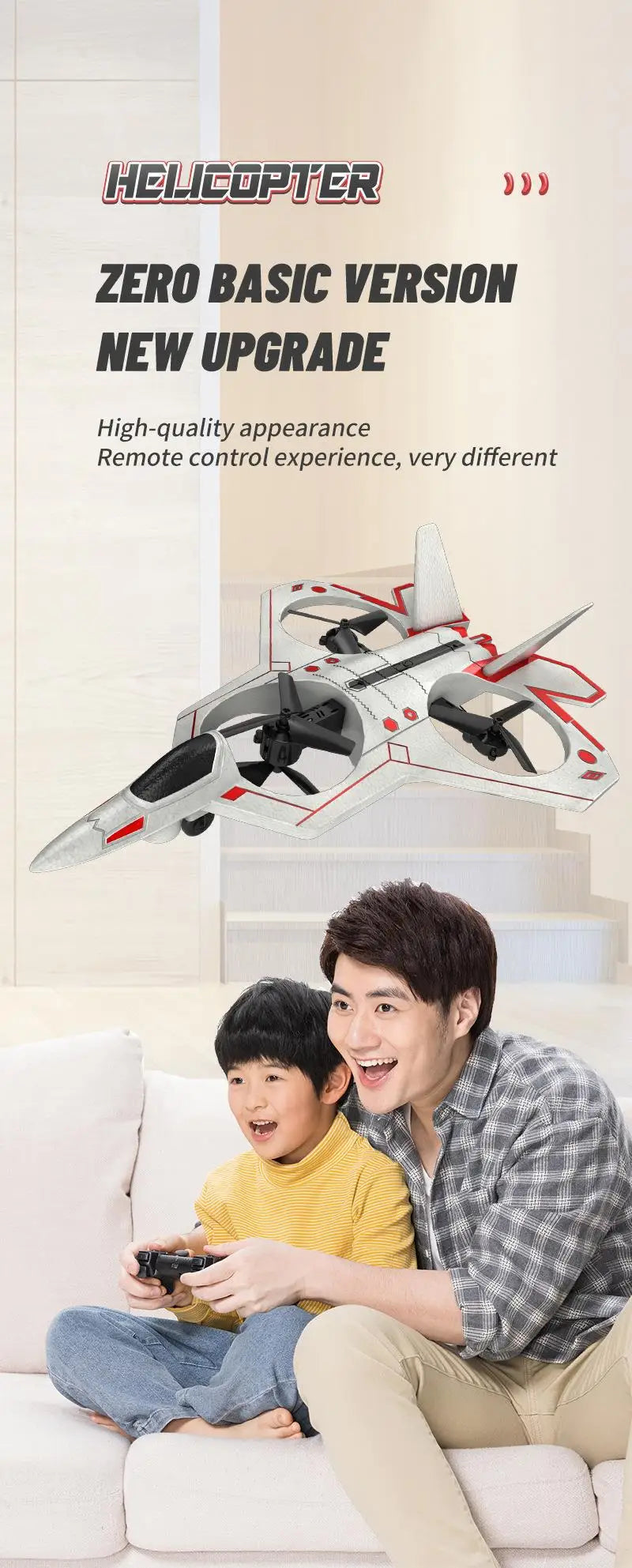 Drone Stunt Fighter Aircraft Model Four-axis Aircraft Remote Control Aircraft Foam Aircraft Roll Rotation Suspension - Uknowucme