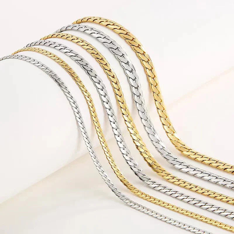 1pc 6 mm Men 925 sterling silver Cuban Link Chain Bracelet Necklace Fashion Hip Hop Chain Necklace Male Jewelry gift