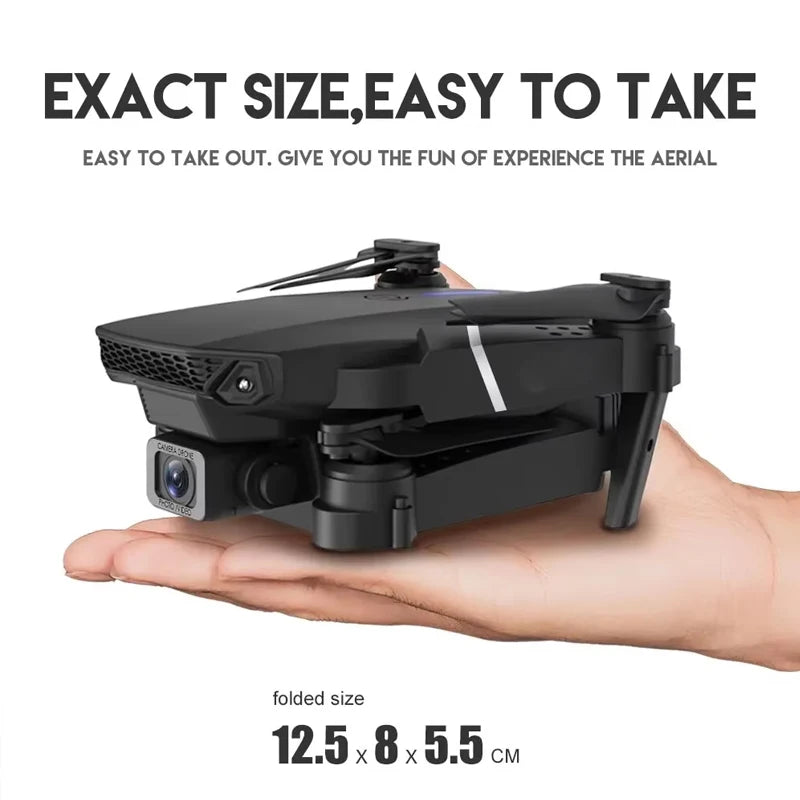 E88 Drone Toy, Dual Camera, One Key Takeoff Remote Control Men'S Gift Indoor and Outdoor, Halloween/Christmas/New Year Gift - Uknowucme