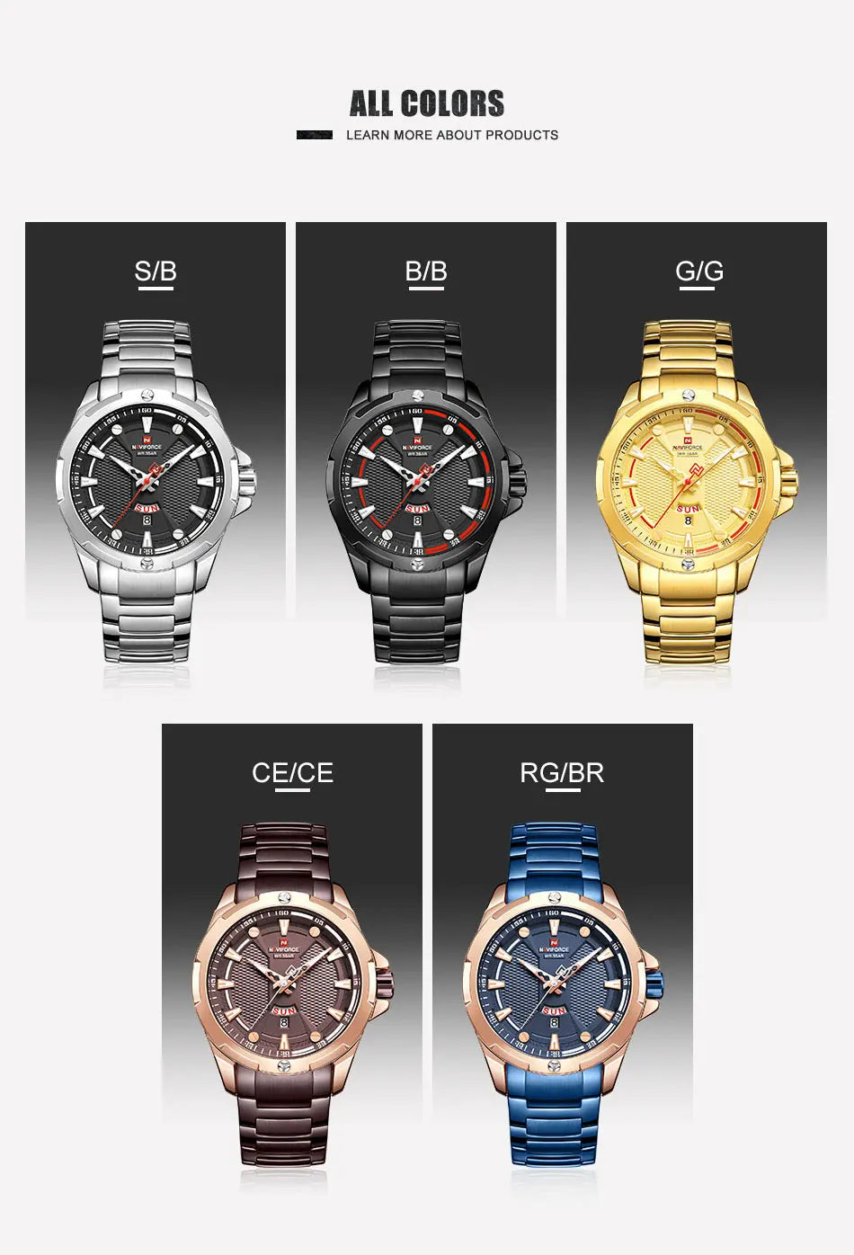 NAVIFORCE Men Luxury Wrist Watch Waterproof Business Male Watches Stainless Steel Casual Quartz Calendar Clock Relogio Masculino - Uknowucme