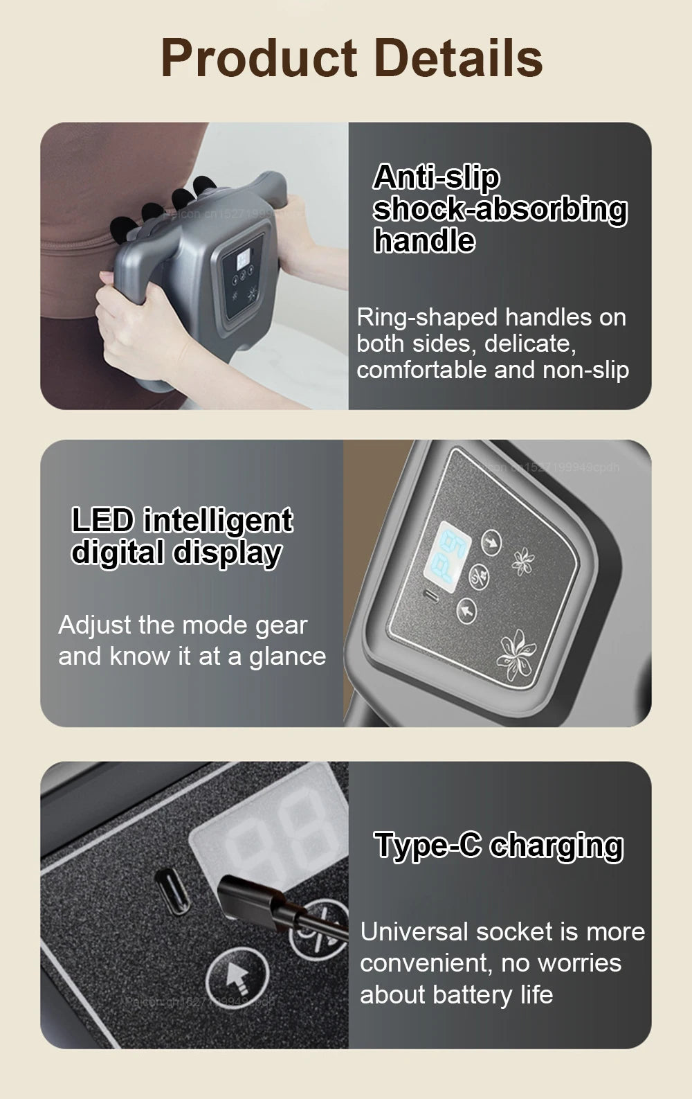 Fascia Gun Muscle Massager Gun High Frequency  Body Massage Machine Sixteen-head Waist Shoulder Professional Fascia Massage Gun