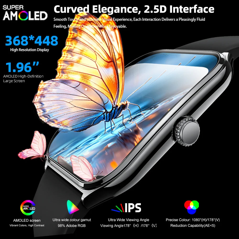 2025 A new smart watch, 1.96-inch sports watch, IP67 waterproof, 110+ sports mode, fitness activity tracker, ultra-thin watch. - Uknowucme