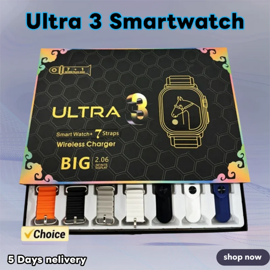 7 Watch Straps New Watch10 Ultra 3 Smartwatch 2.2HD Amoled Circular Screen ECG Monitoring Reloj Inteligente Wristwatch - Uknowucme