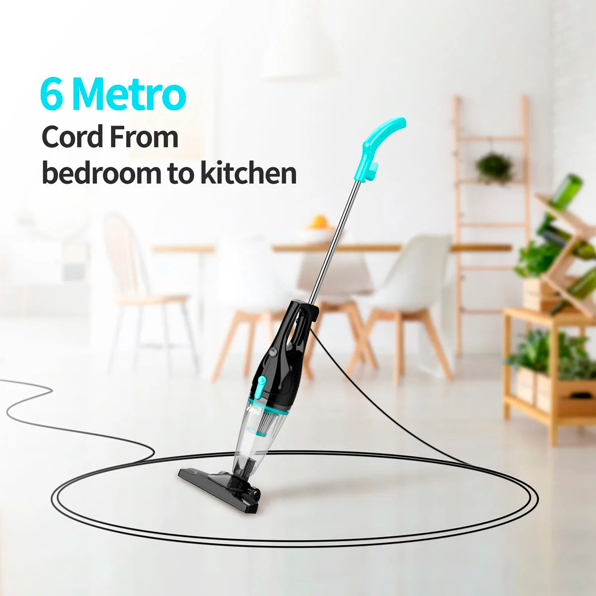 INSE R3S Corded Stick Vacuum Cleaner with Cable 2 in 1 Bagless Lightweight Stick Vacuum for Pet Hair Hard Floor Home