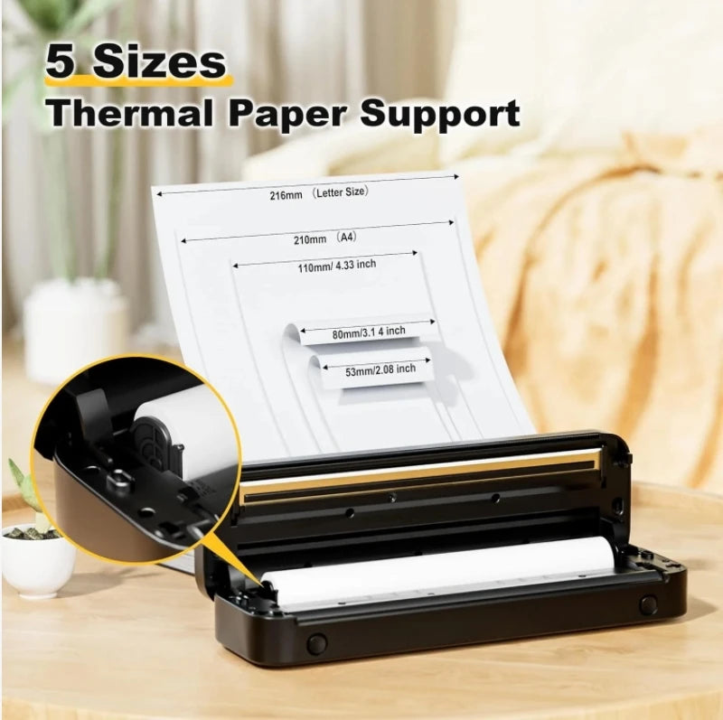 Phomemo M832 Inkless Thermal Pocket Printer Business Met Multiple Printing 300DPI Print Clear Mini Mobile Portable Printer - Uknowucme