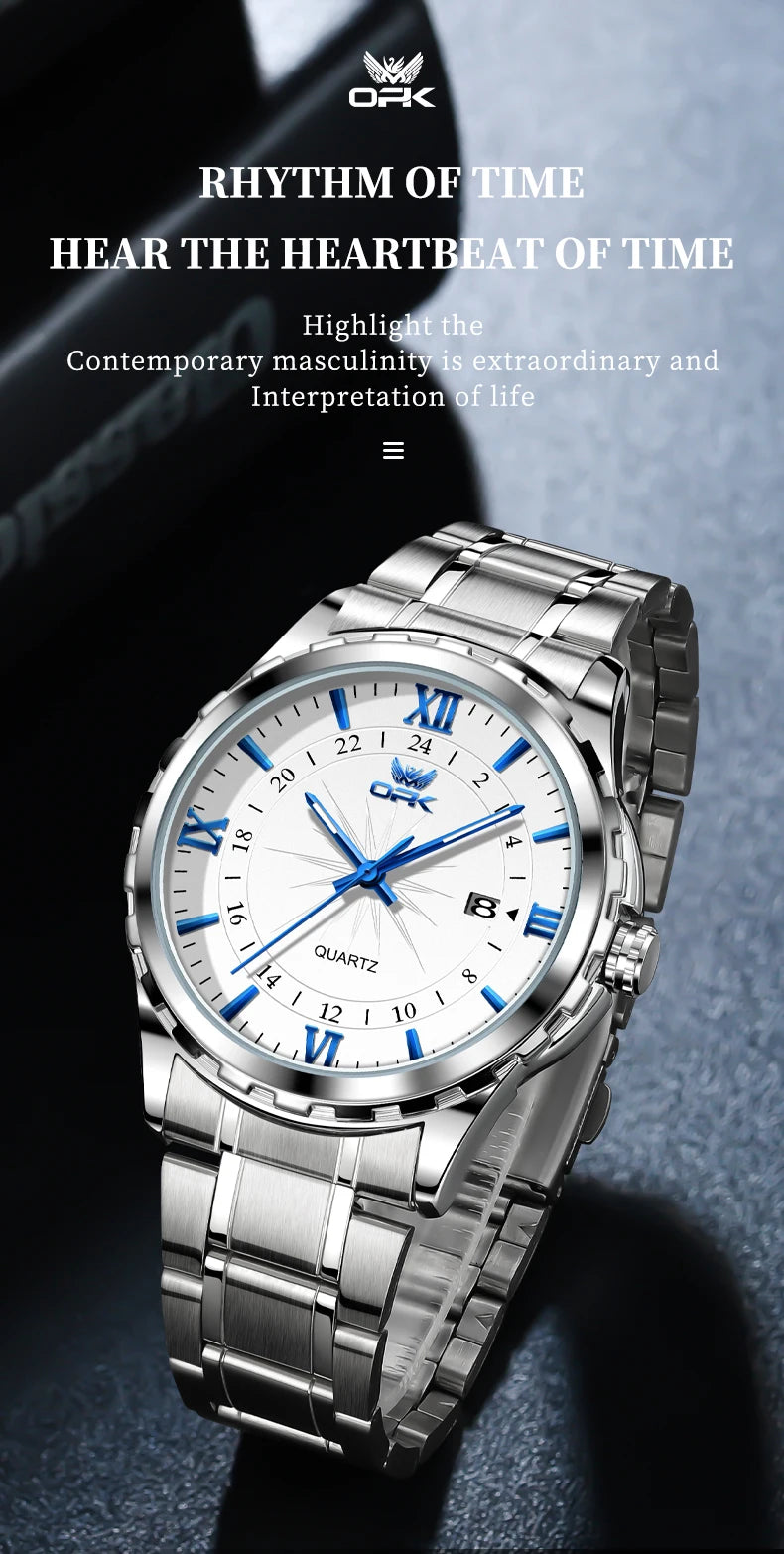 OPK Brand Men Wristwatch Waterproof Steel Belt 6003 Classic Watches sell well - Uknowucme
