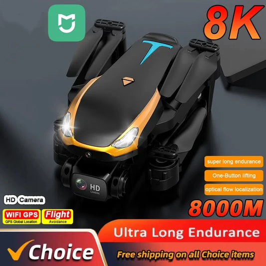 Drone Professinal 8K HD Dual Camera 5G WIFI Wide Angle Optical Flow Localization Brushless Motor RC Quadcopter - Uknowucme