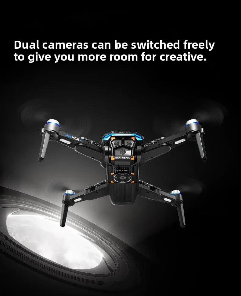 Aircraft Foreign Trade New D13 Drone with 5.6-inch Screen Control Brushless Quadcopter Obstacle Avoidance Remote-controlled - Uknowucme