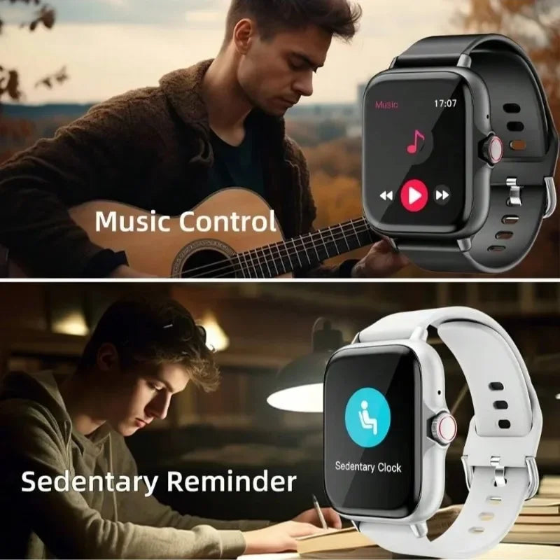 New smartwatch for men and women,  rotating button, Bluetooth response, fitness and sports watch