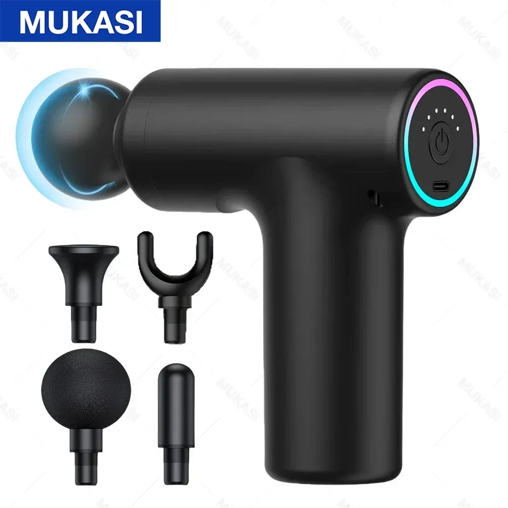 MUKASI Massage Gun Portable Percussion Pistol Massager For Body Neck Deep Tissue Muscle Relaxation Gout Pain Relief Fitness
