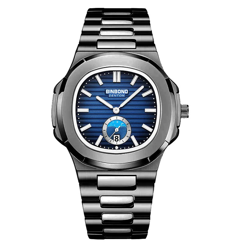 BINBOND Luxury Men Wristwatch Business Waterproof Luminous Date Man Watch Stainless Steel Men's Quartz Watches Relogio Masculino - Uknowucme