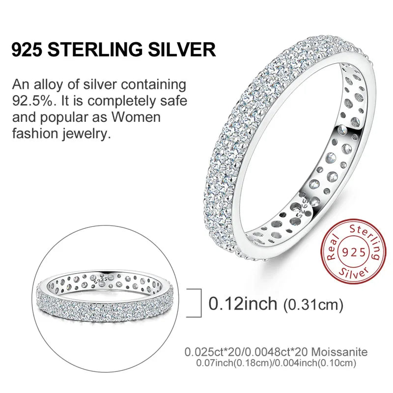Moissanite Ring Real 925 Sterling Silver Simple Sparkling Shiny Oval Stone Ring For Women Engagement Wedding Luxury Fine Jewelry - Uknowucme