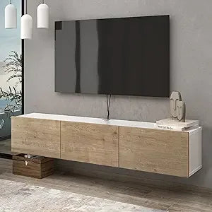 Atelier Mobili TV Stands for Living Room, TV Stand up to 75 inch TV, Floating TV Stand Wall Mounted, Floating Entertainment Cent