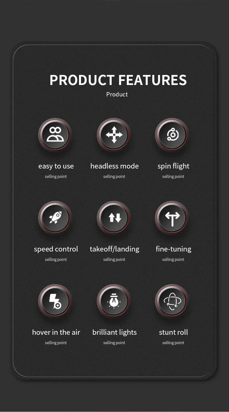 Drone Stunt Fighter Aircraft Model Four-axis Aircraft Remote Control Aircraft Foam Aircraft Roll Rotation Suspension - Uknowucme