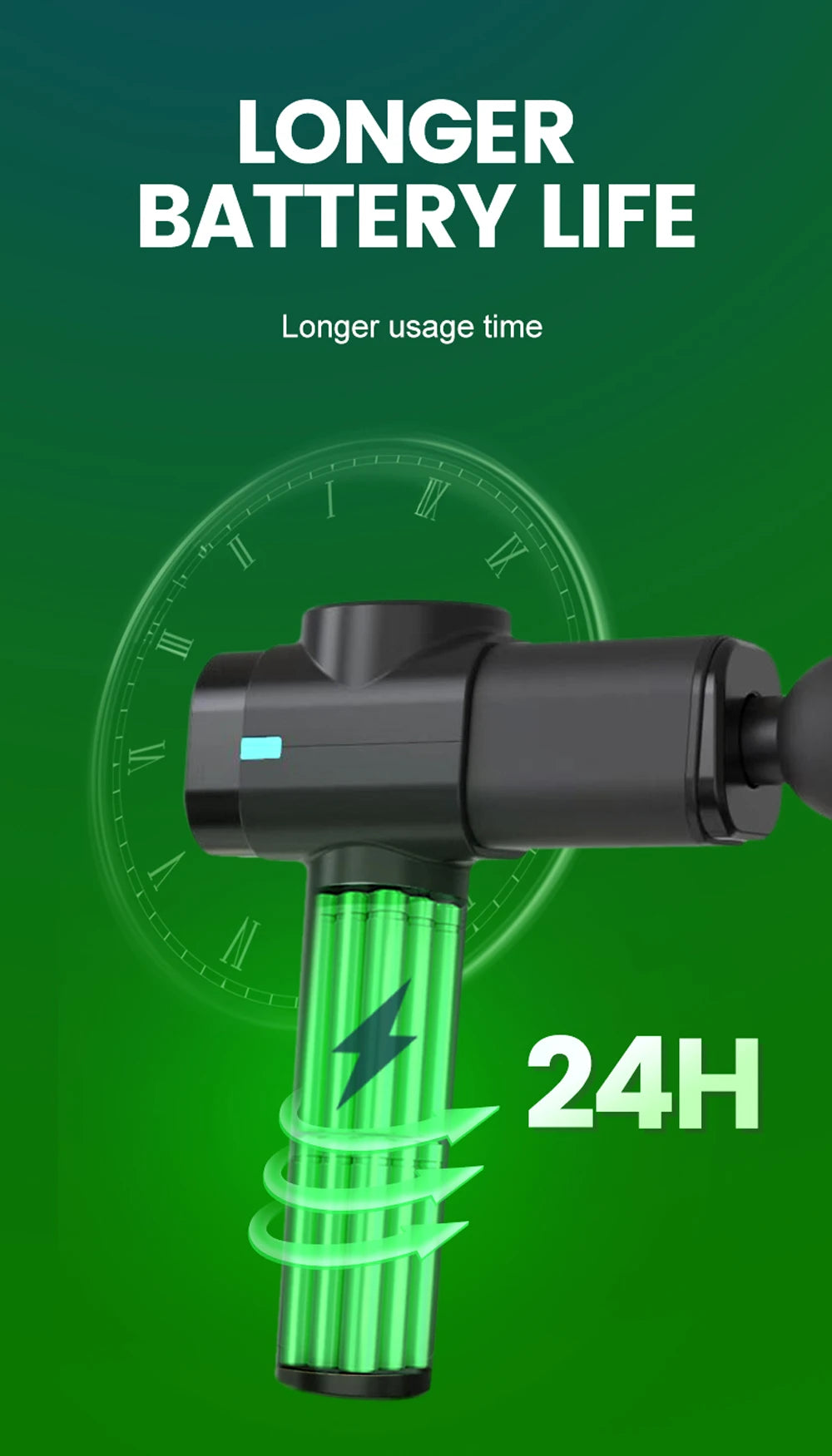 Massage Gun 30 Speed& 8 Heads Deep Tissue High Percussion Muscle Back Neck Massager For Athletes Pain Relief Fascia Gun