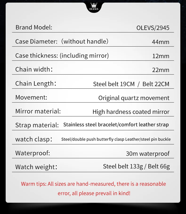 OLEVS Original Brand Men's Watches High Quality Stainless steel Waterproof Luminous Sports Date Watch for Man Reloj Hombre - Uknowucme