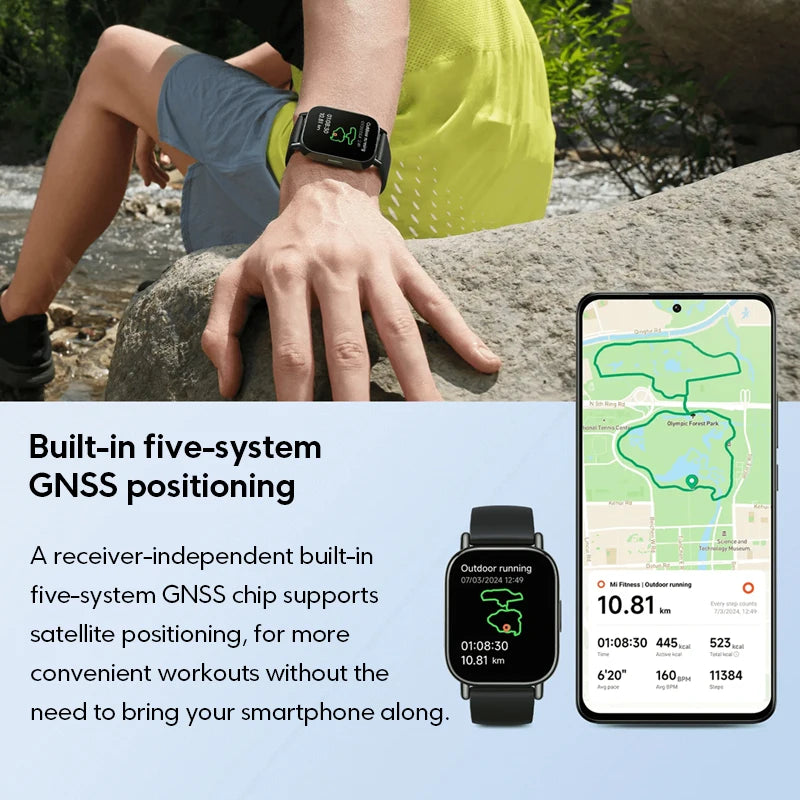 Global Version Xiaomi Redmi Watch 5 Lite 1.96'' AMOLED display 18-Day Battery life Built-in GNSS 5ATM Bluetooth® calling - Uknowucme