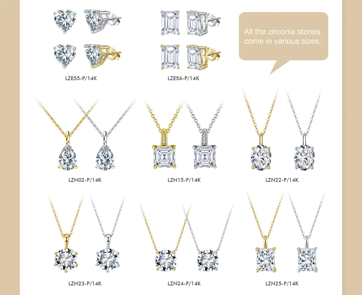 ORSA JEWELS Exquisite 925 Sterling Silver Zircon Earrings for Women Shiny 8A Premium Cubic Zirconia Earrings Party Jewelry LZE03 - Uknowucme
