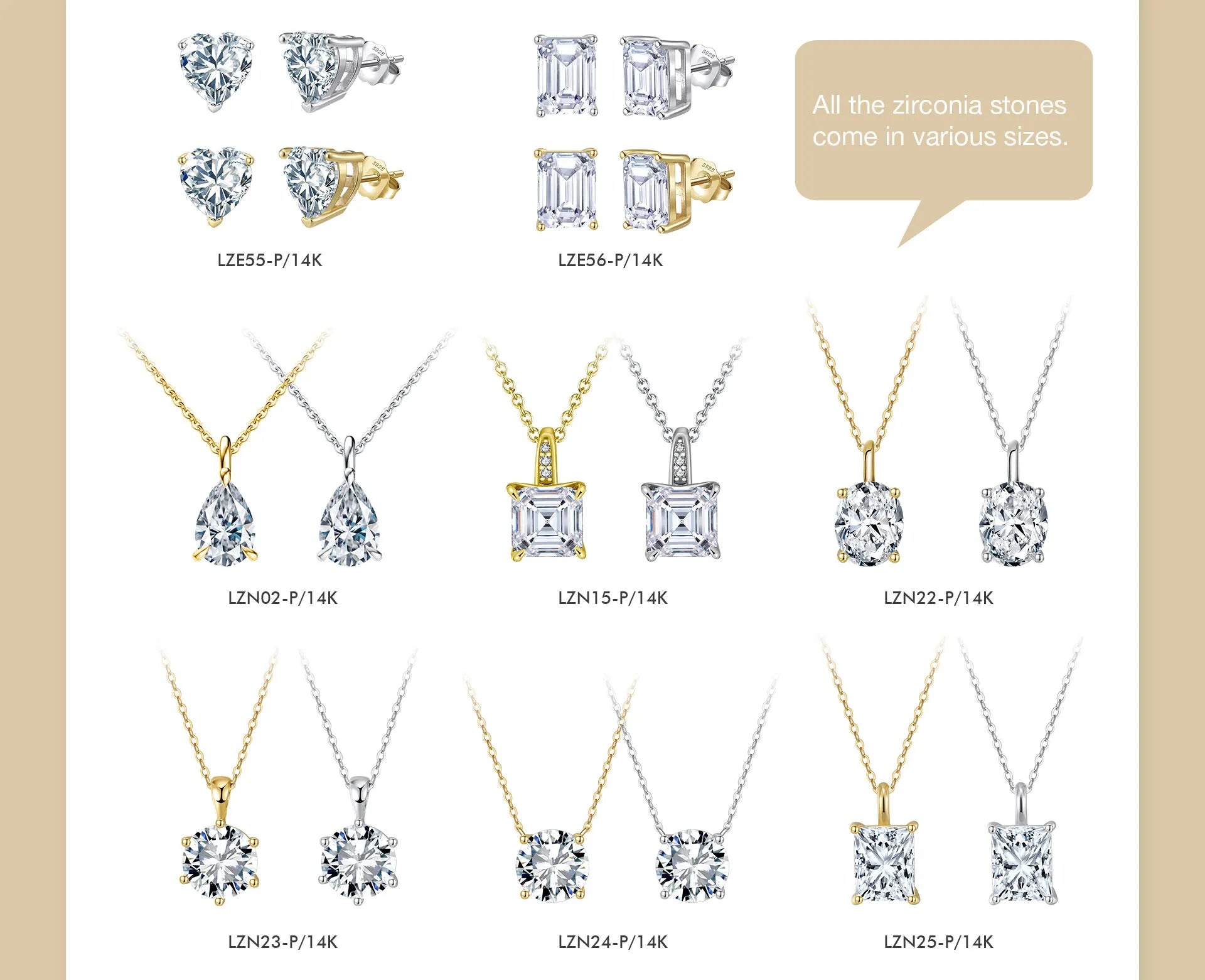 ORSA JEWELS Exquisite 925 Sterling Silver Zircon Earrings for Women Shiny 8A Premium Cubic Zirconia Earrings Party Jewelry LZE03 - Uknowucme