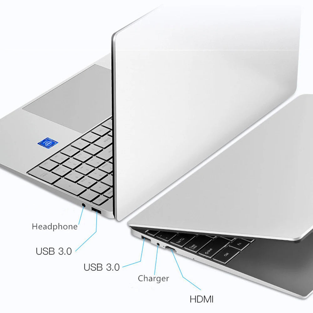 Laptop Fingerprint Unlocking 15.6 Inch Windows 10 11 Pro 1920*1080 Intel J4125 12G RAM 128GB/256GB/512GB/1TB HDMI Notebook - Uknowucme