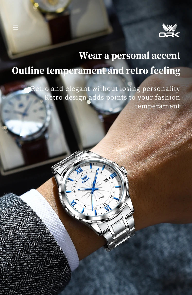 OPK Brand Men Wristwatch Waterproof Steel Belt 6003 Classic Watches sell well - Uknowucme