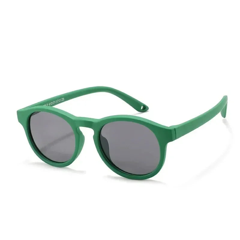 Fashion Baby's First Sunglasses with Strap Round Flexible UV400 Polarized Infant Sunglasses for Ages 0-3 Years - Uknowucme