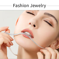 18K Gold/Silver Color 6mm Full Sideways Necklace 8/18/20/24 Inch Chain For Woman Men Fashion Wedding Engagement Jewelry - Uknowucme