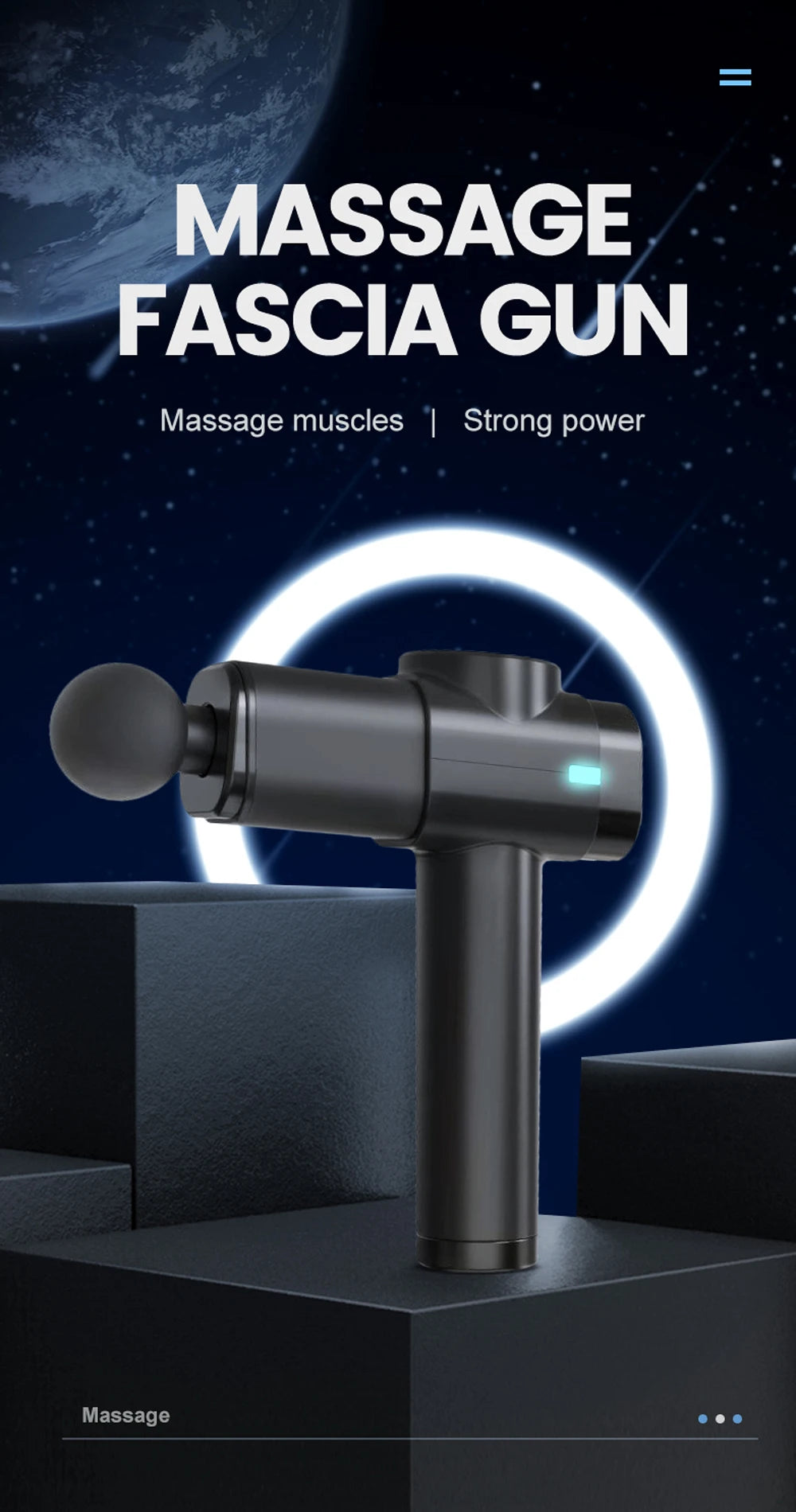 Massage Gun 30 Speed& 8 Heads Deep Tissue High Percussion Muscle Back Neck Massager For Athletes Pain Relief Fascia Gun