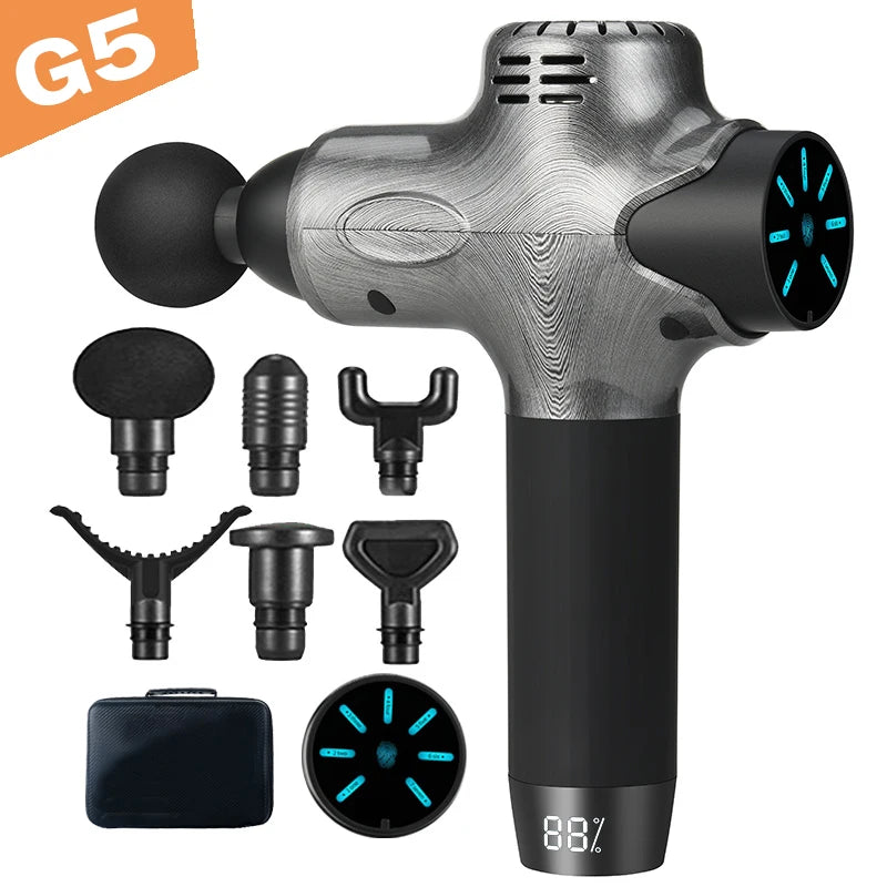 Massage Gun LCD Digital Body Massager Profesional Electric Deep Tissue Massager Neck Body Massage Relaxation Fascial Gun
