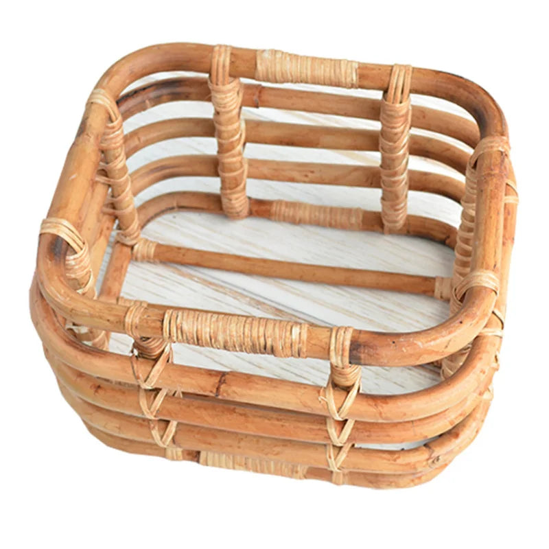 New Born Photography Prop Bed Handmade Baby Doll Bed Rattan Bamboo Basket  Baby Bebe Newborn Photography Props Accessorie Studio