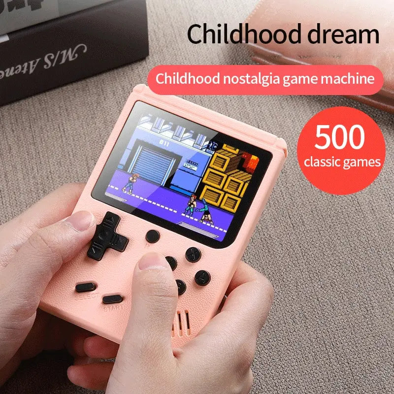 Retro Portable Mini Handheld Video Game Console 8 Bit 3.0 Inch Color LCD Kids Color Game Player Built in 500 Games - Uknowucme