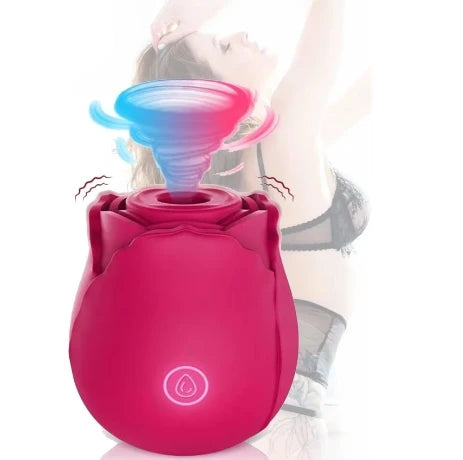 The Best of Hot Seller in the Whole Network Glow or Non Glow Rose style Sucking Vibrator for Women