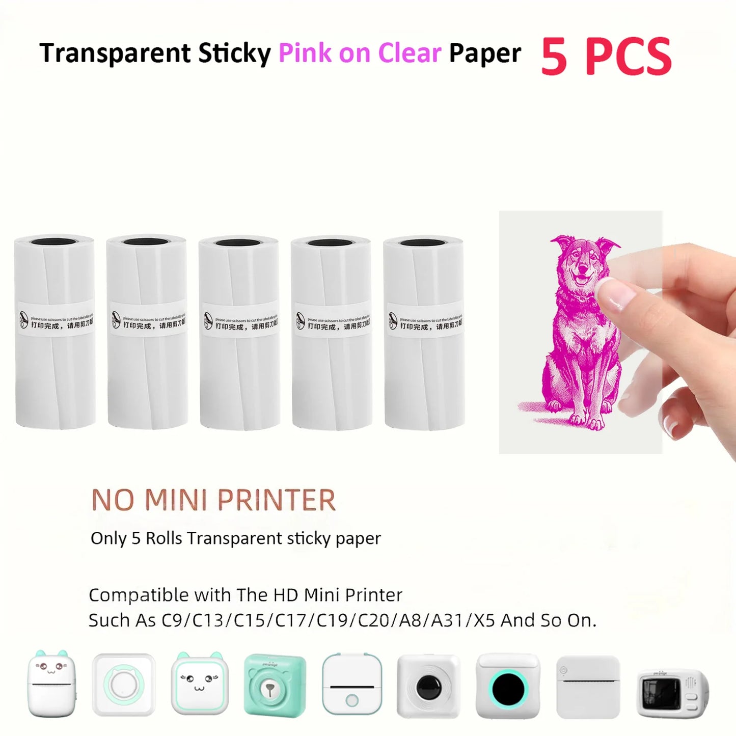 57*25mm Thermal Paper 30 Rolls White Children Camera Instant Print Kids Camera Printing Paper Replacement Accessories Parts - Uknowucme