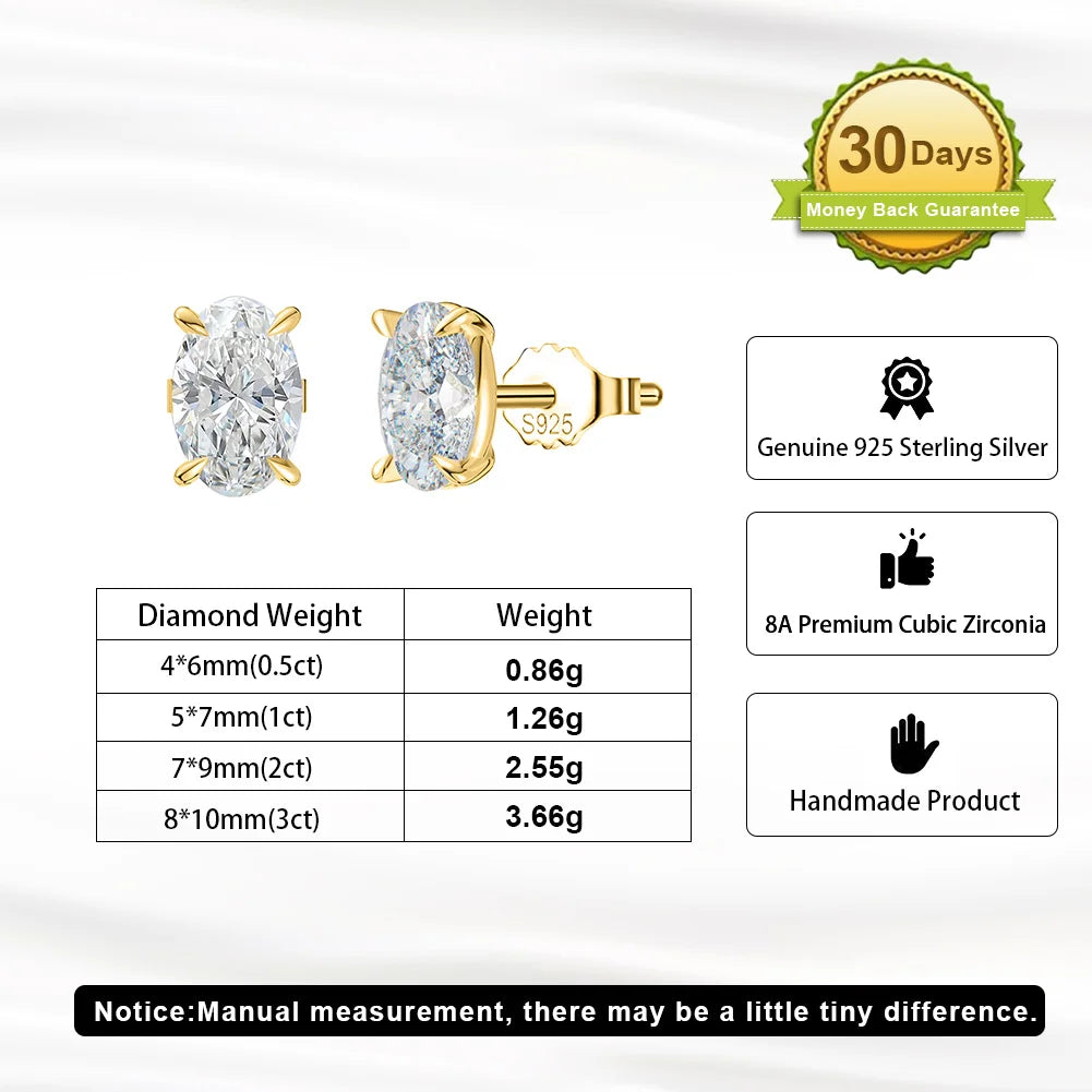 ORSA JEWELS Exquisite 925 Sterling Silver Zircon Earrings for Women Shiny 8A Premium Cubic Zirconia Earrings Party Jewelry LZE03 - Uknowucme
