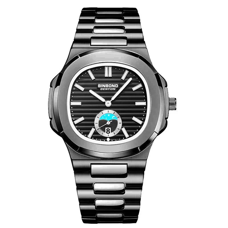BINBOND Luxury Men Wristwatch Business Waterproof Luminous Date Man Watch Stainless Steel Men's Quartz Watches Relogio Masculino - Uknowucme