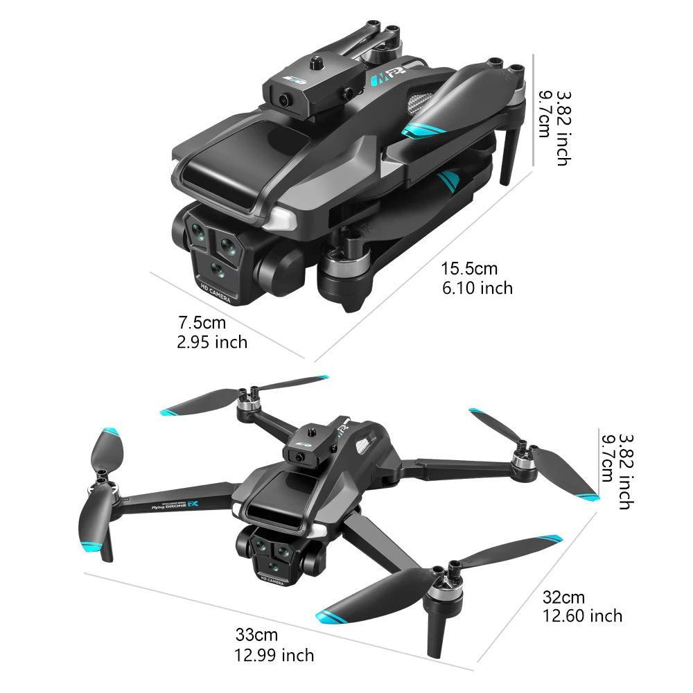 Drone 4K HD Brushless Motor Avoidance Drones with 4.5" Screen On Control Dual Cameras Quadcopter Gifts For Children and Adults - Uknowucme