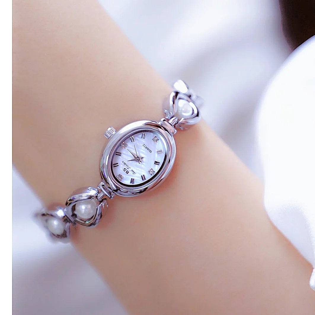 UTHAI Women's Watch Brand Japanese Style Light Luxury Simple Pearl Bracelet Jewelry Waterproof Female Fashion Clock Watches Gift - Uknowucme