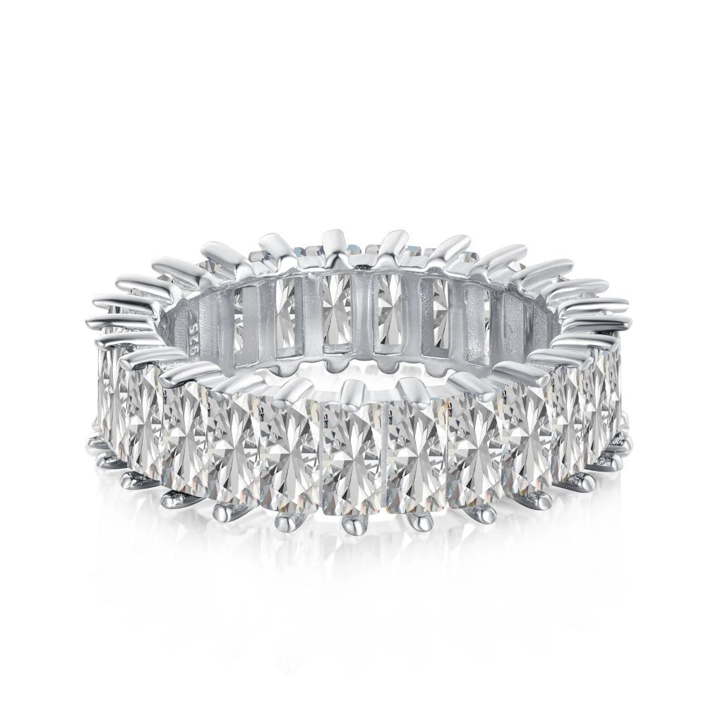Wong Rain 100% 925 Sterling Silver Oval Heart Round Emerald Cut Lab Sapphire Gemstone Jewelry Wedding Band Row Ring Wholesale - Uknowucme