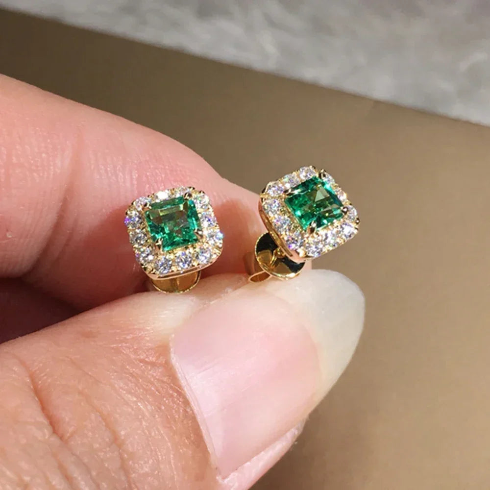 Bright Zirconia Ear Studs Lady Wedding Ceremony Accessories Fashion Women Versatile Earrings  for Daily Life - Uknowucme