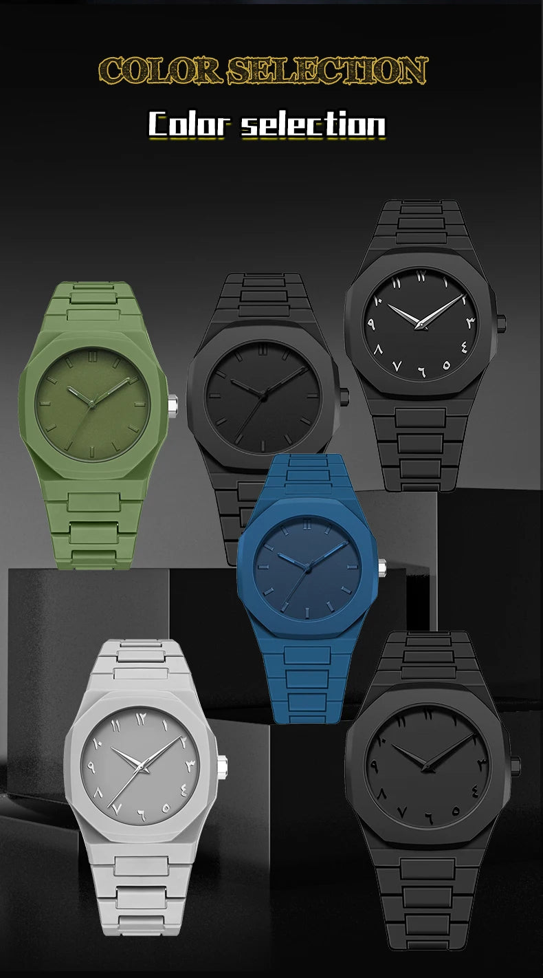 VA VA VOOM Brand Men Creative Watch Fashion Silicone Black Business Style Arabic Digital Creative Military Quartz Sports Watches - Uknowucme