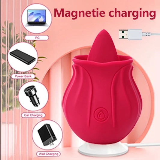 Rose Toy for Women Shape Sucking Dildo Vibrator G-spot Pussy Nipple Sucker Oral Licking Clitoris Sucking Vibrators
