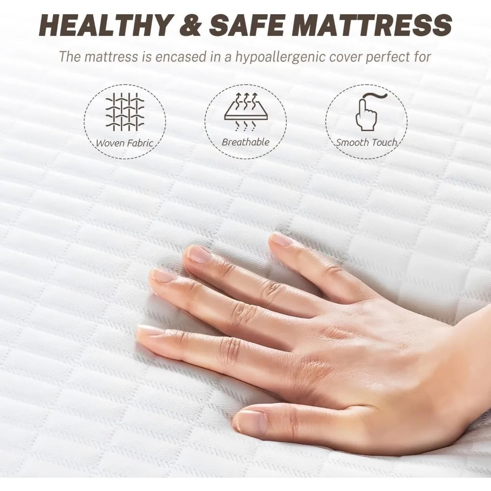 Full Size Mattress for Pressure Relief & Cooler Sleep, CertiPUR-US Certified, 10 Inch Medium-Firm Gel Memory Foam Mattress - Uknowucme