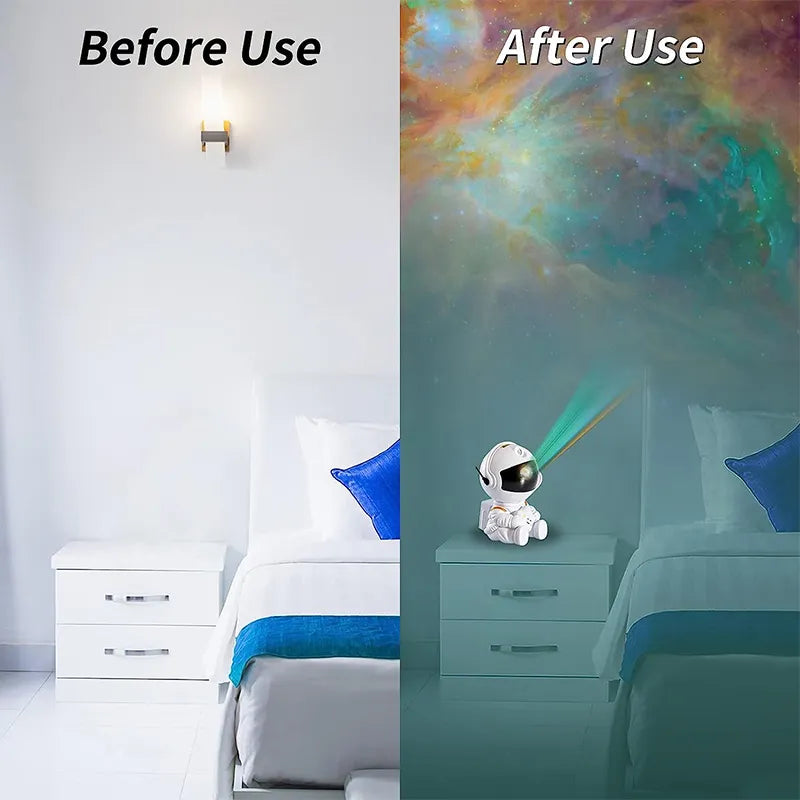 Galaxy Star Projector LED Night Light Starry Sky Astronaut Porjectors Lamp For Decoration Bedroom Home Decorative Children Gifts - Uknowucme