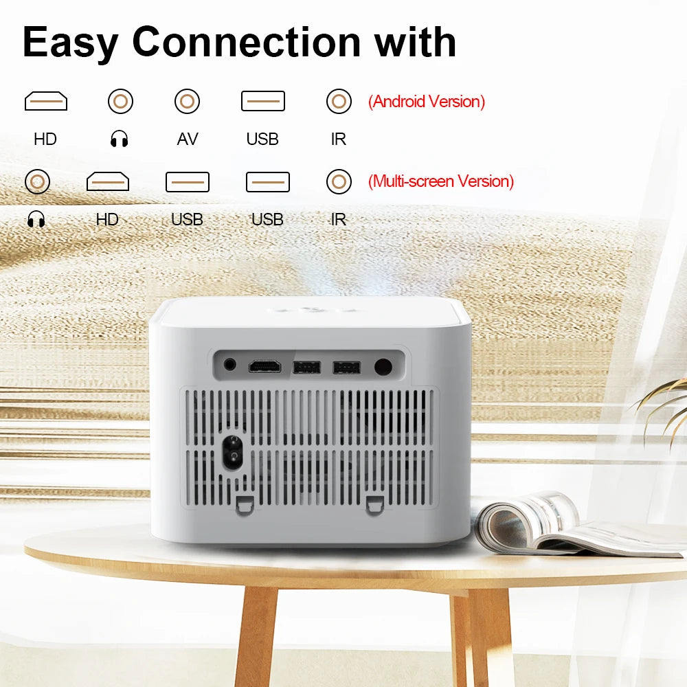 ThundeaL HD Mini Projector TD91 for Full HD 1080P 4K Video 5G WIFI Android Portable Projector TD91W Home Theater Cinema Beamer - Uknowucme