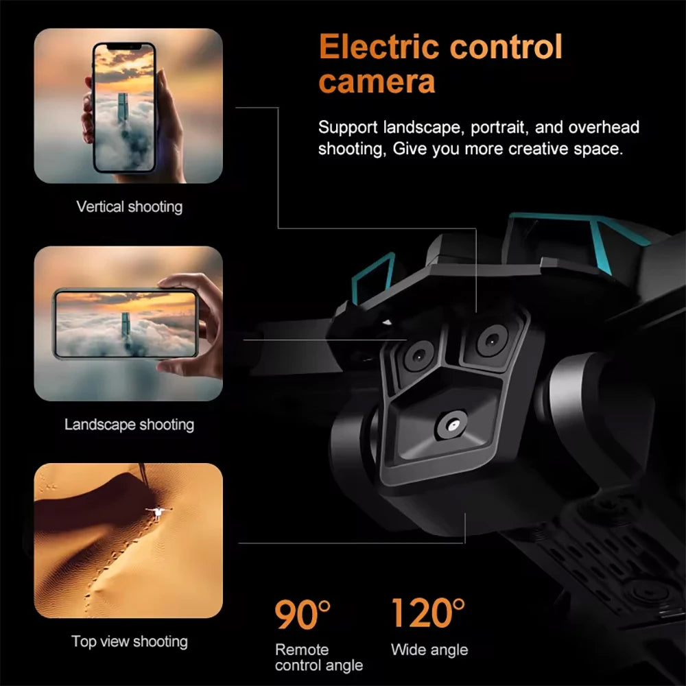 Drone New Upgrade with Screen Remote Control K12 MAX 8K HD Mini Dron Obstacle Avoidance Brushless Aerial UAV FPV Quadcopter Toys