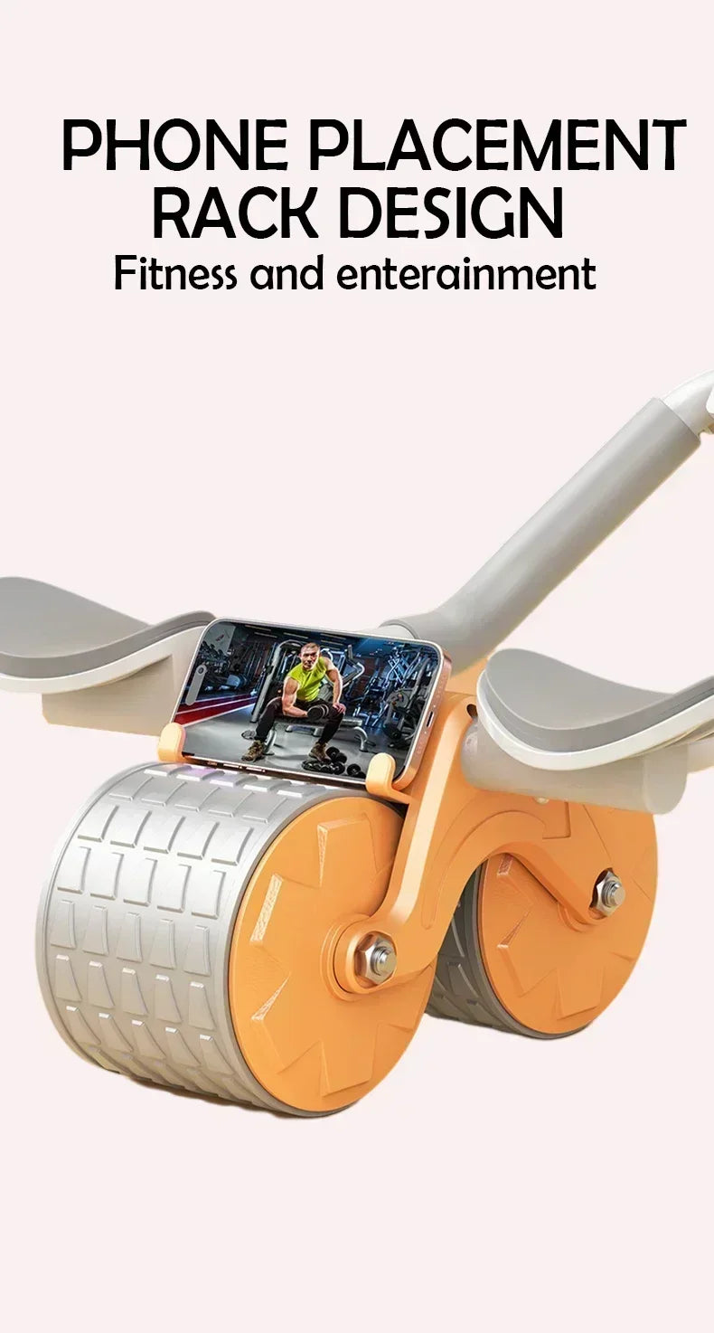 AB Roller Wheel Automatic Rebound Abdominal Muscle Training Push-up Abdominal Roll Elbow Flat Plate Home Fitness Exercise - Uknowucme