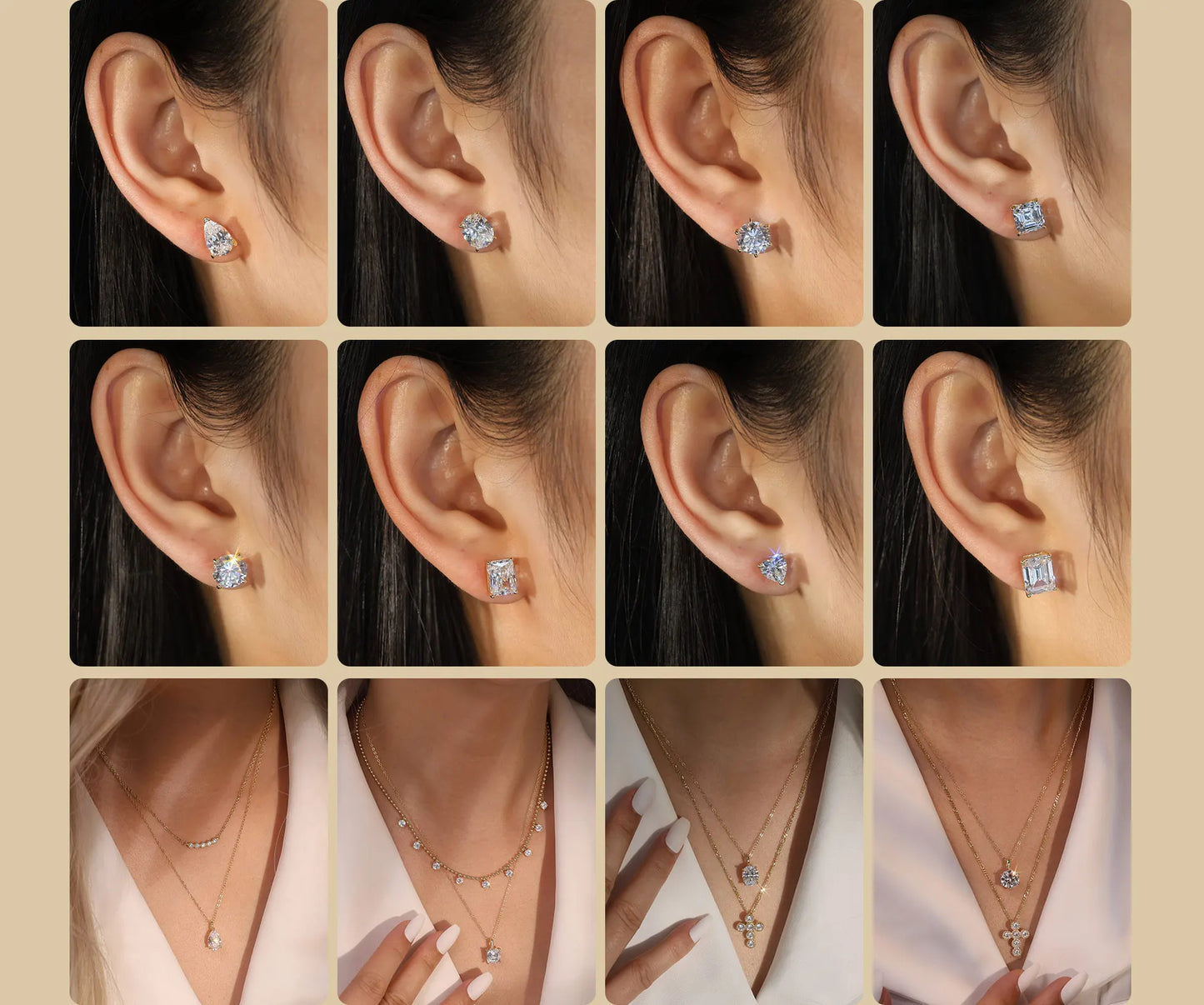 ORSA JEWELS Exquisite 925 Sterling Silver Zircon Earrings for Women Shiny 8A Premium Cubic Zirconia Earrings Party Jewelry LZE03 - Uknowucme