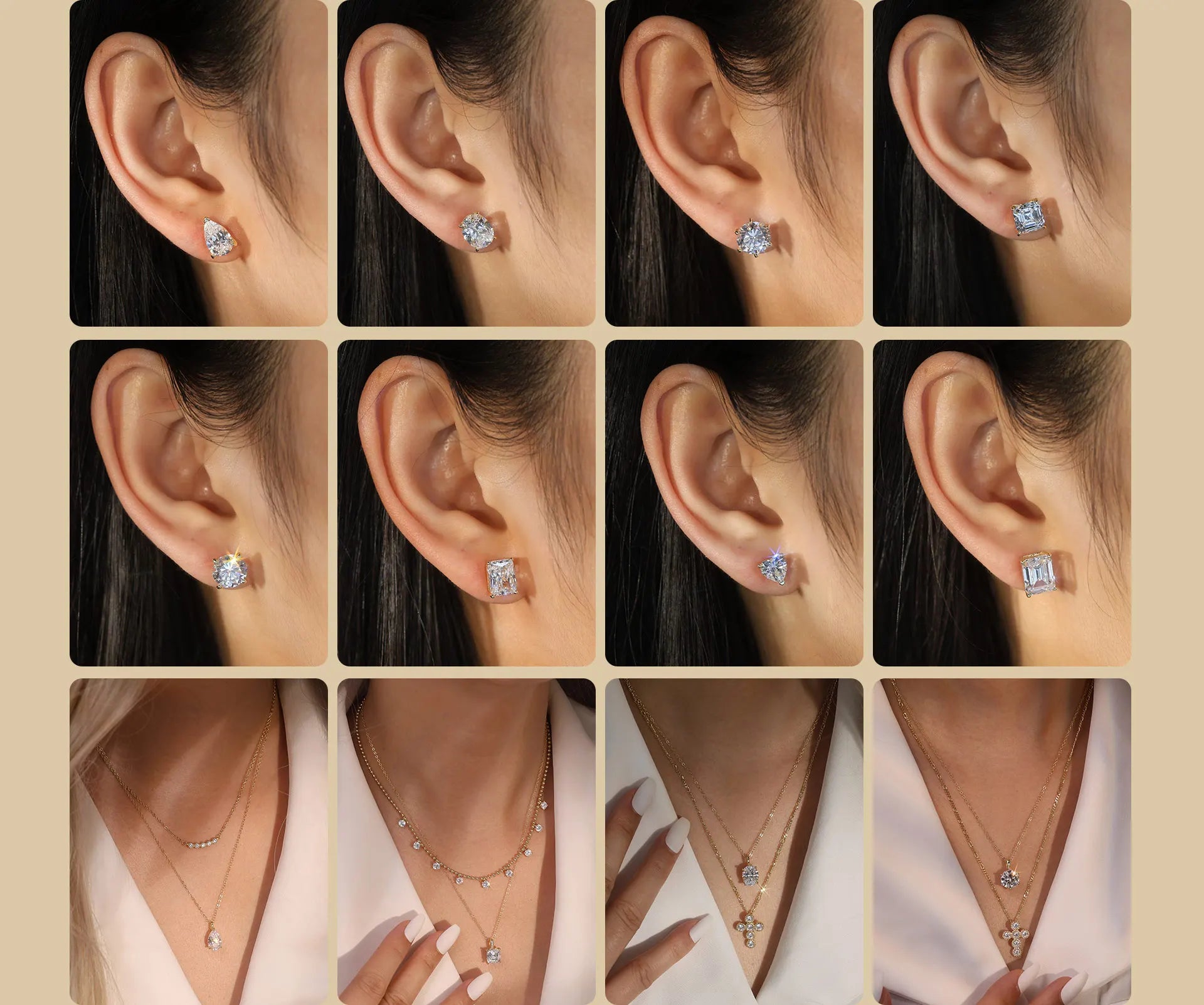 ORSA JEWELS Exquisite 925 Sterling Silver Zircon Earrings for Women Shiny 8A Premium Cubic Zirconia Earrings Party Jewelry LZE03 - Uknowucme