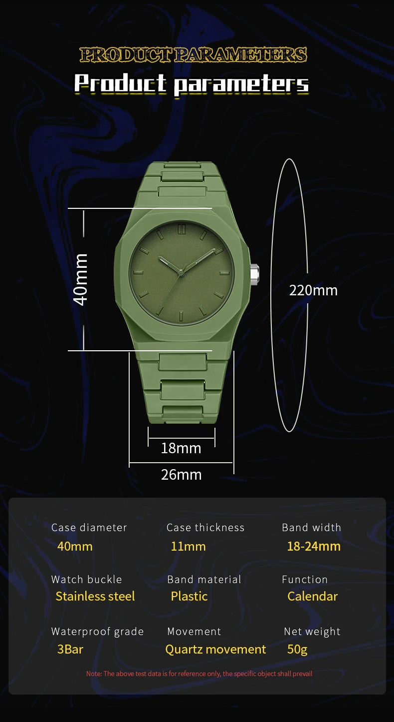 VA VA VOOM Brand Men Creative Watch Fashion Silicone Black Business Style Arabic Digital Creative Military Quartz Sports Watches - Uknowucme